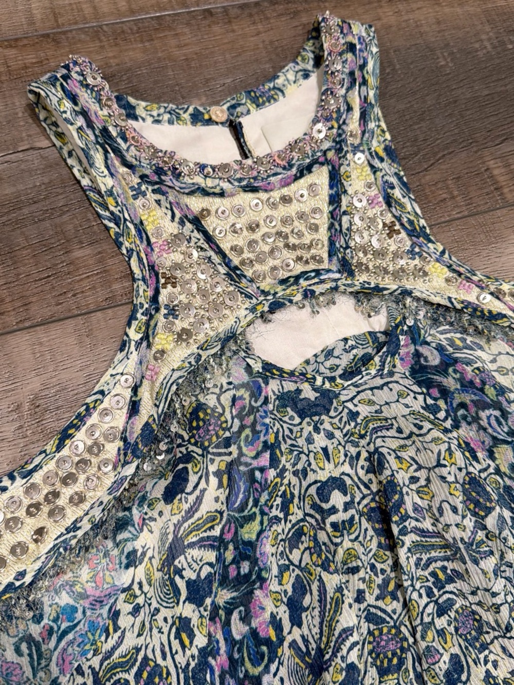 Isabel Marant Onyle embellished cutout silk chiffon top - Picture 5 of 9